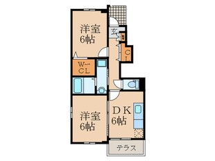 エスペランサＢの物件間取画像